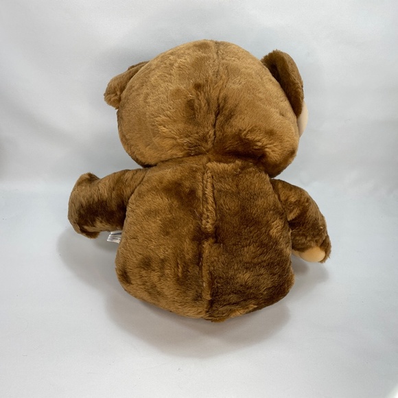 Vtg '86 Country Folk Plush Bear Brown Freckles Belly Button 25" Animal Plaything - Picture 8 of 14